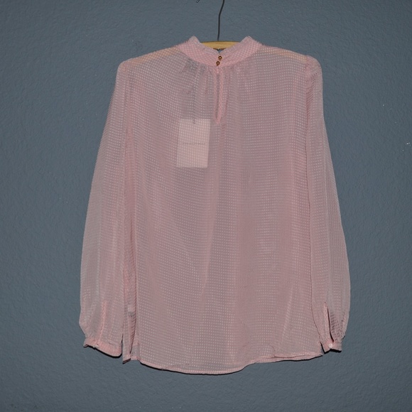 New WWW Pink Long Sleeve Victorian Blouse NWT [A7] - Picture 6 of 8